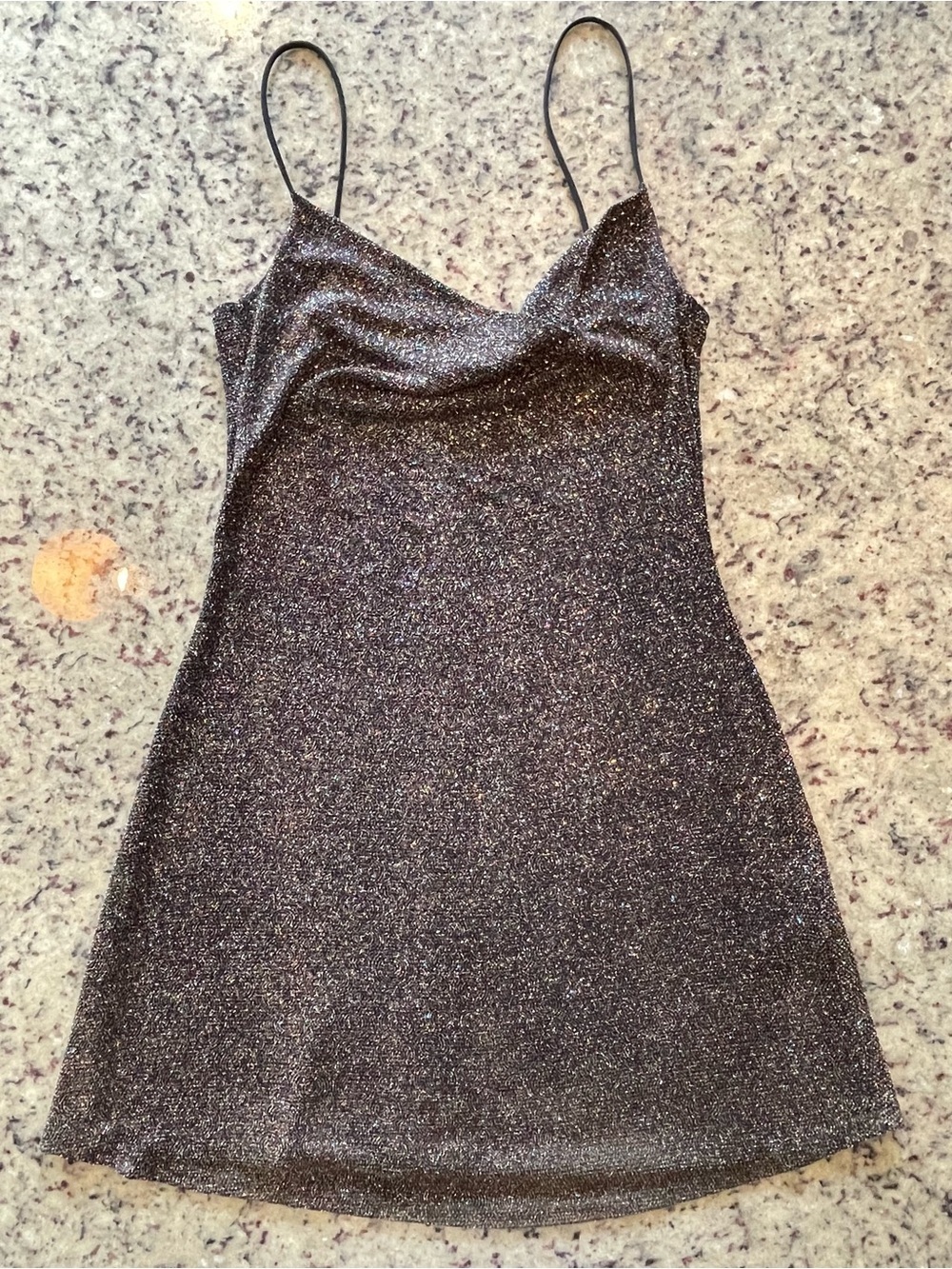 New slinky Urban Outfitters Multicolor Sparkle cowl neck mini dress M